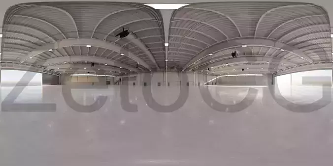 HDRI - Airplane Hangar Interior 9 Texture