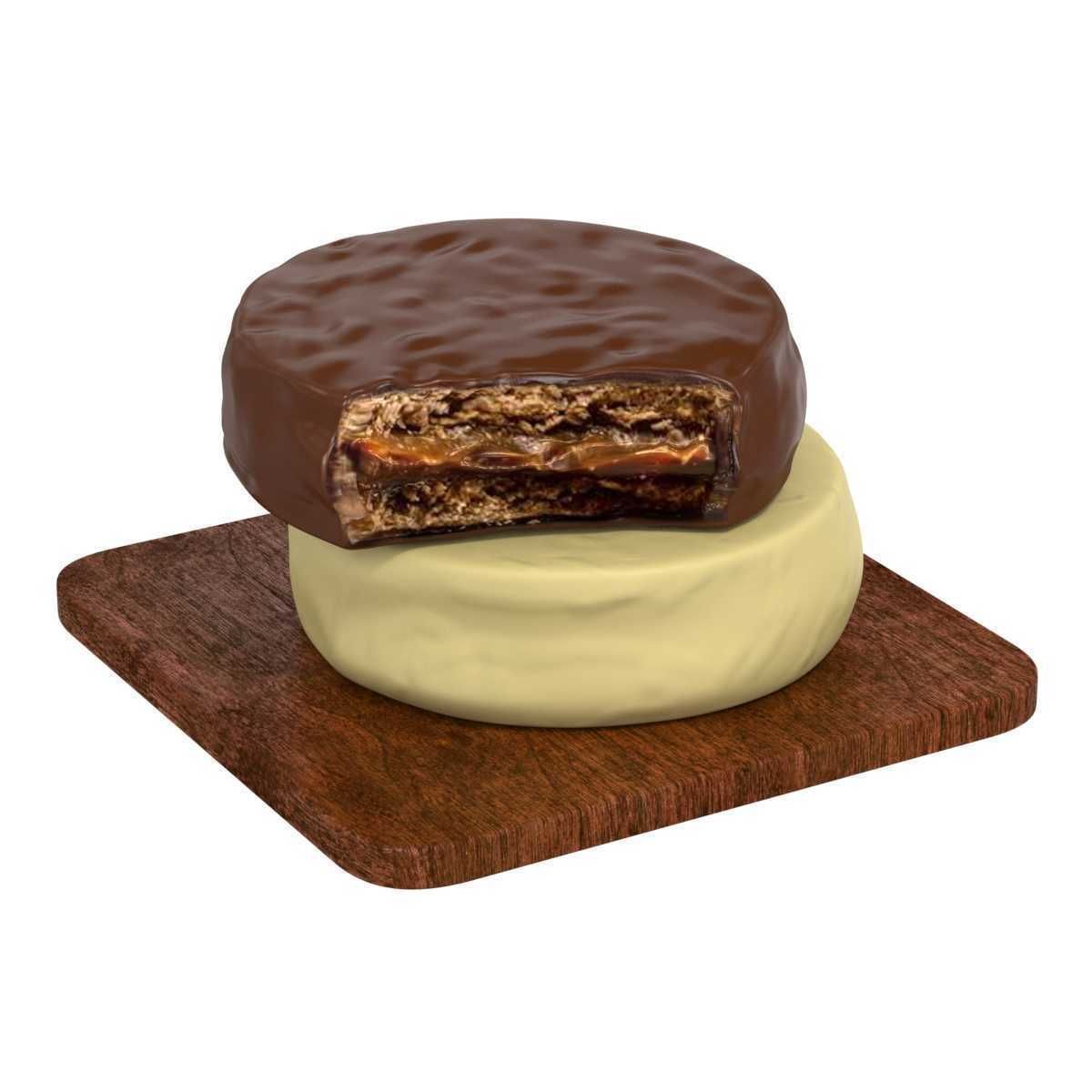 Alfajor traditional confection cookies 3D model_1