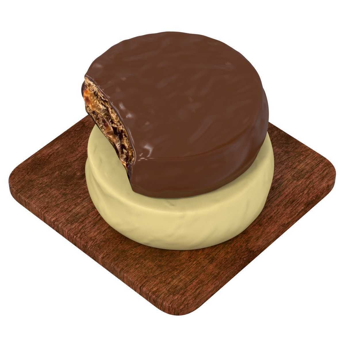 Alfajor traditional confection cookies 3D model_4