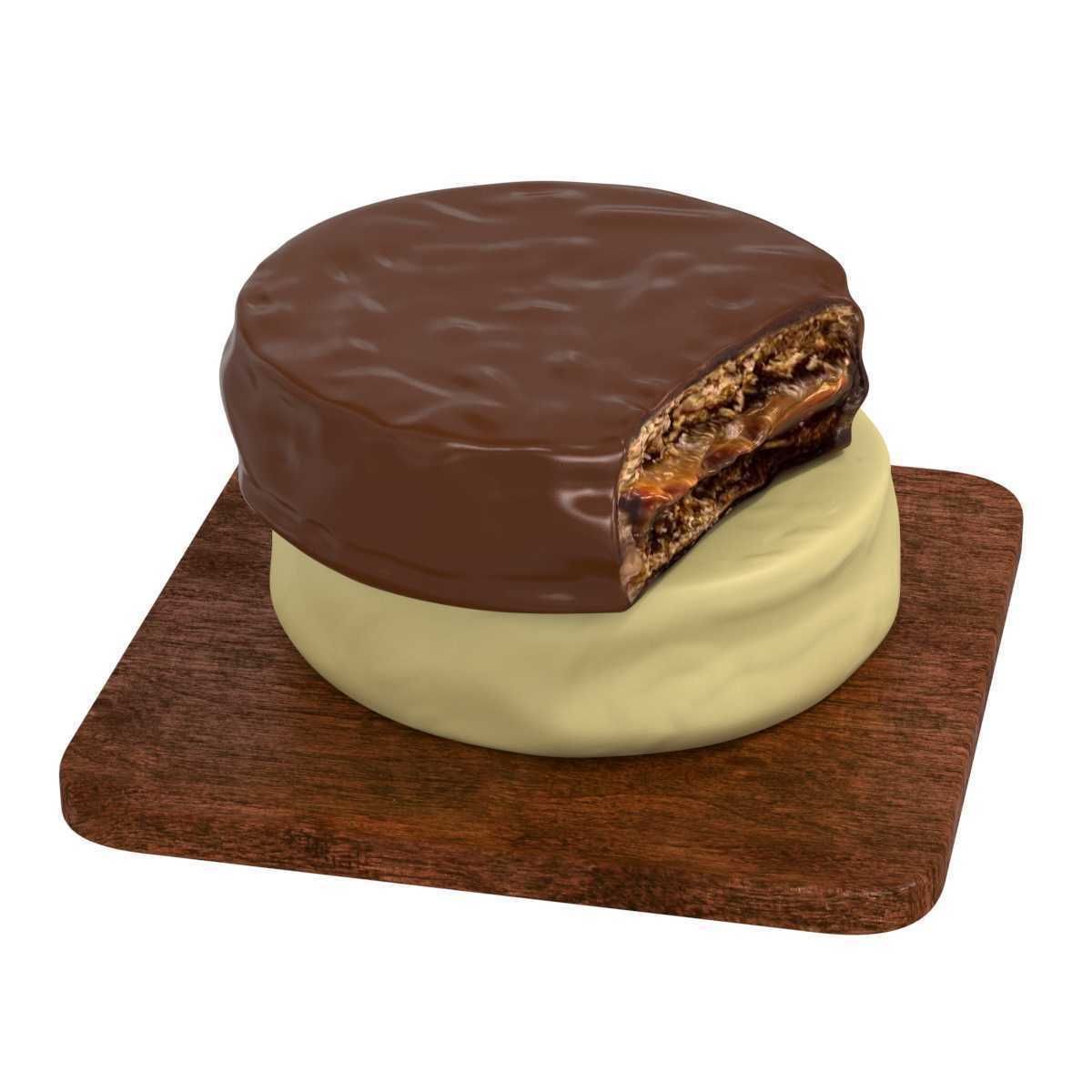 Alfajor traditional confection cookies 3D model_2