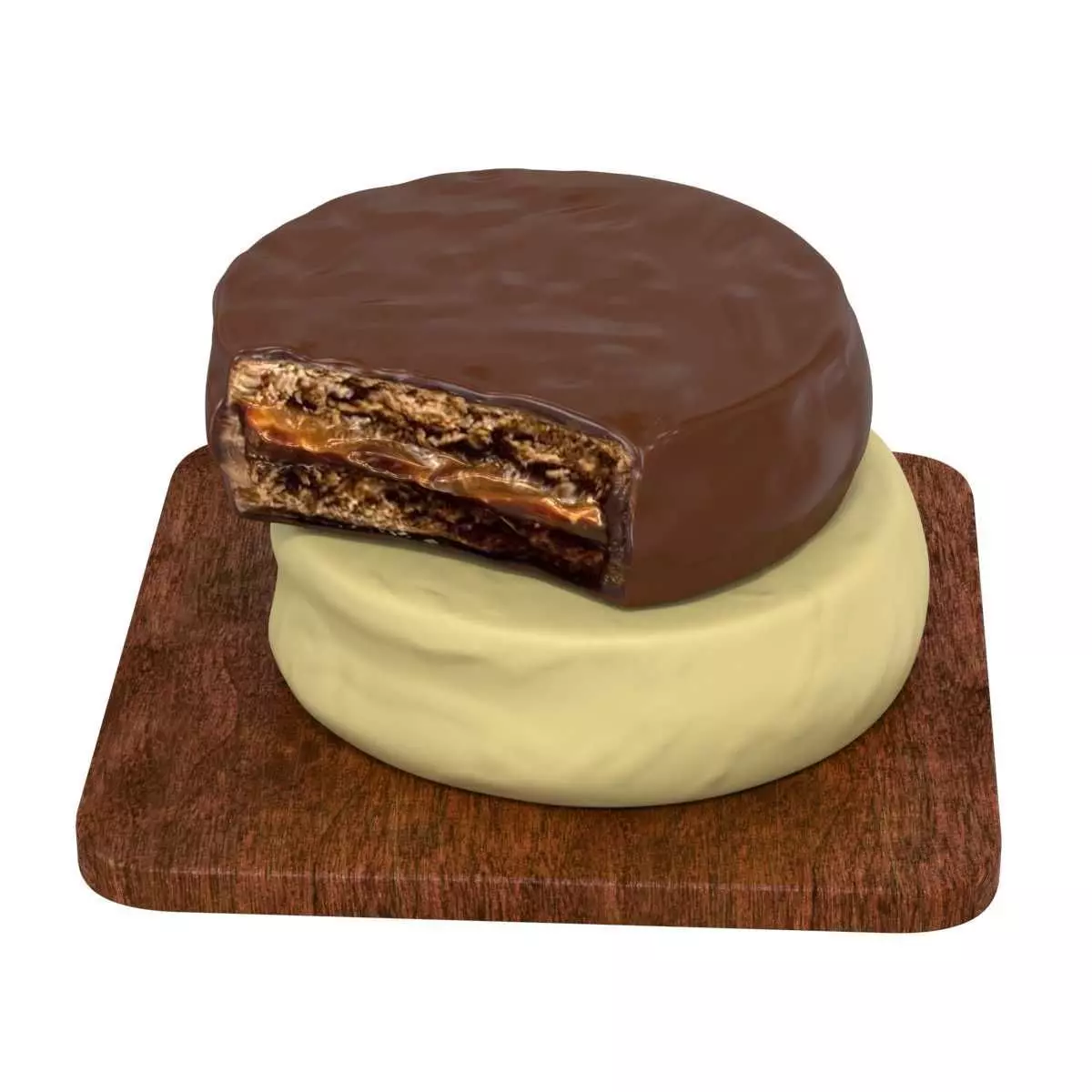 Alfajor traditional confection cookies 3D model_0
