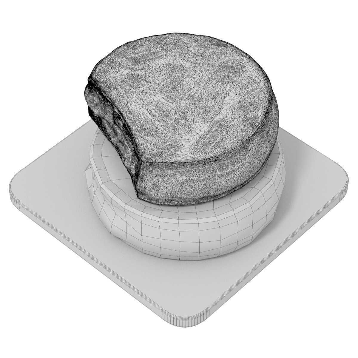 Alfajor traditional confection cookies 3D model_5