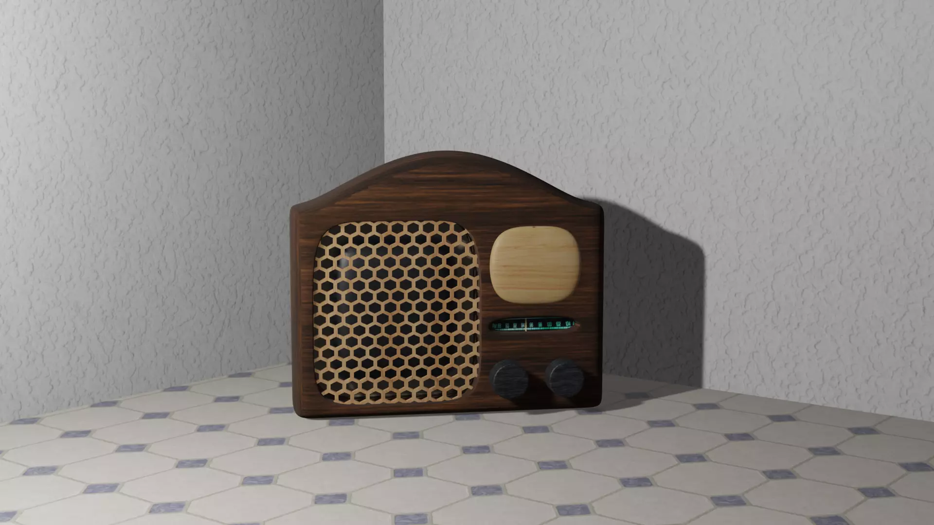 3D Vintage Retro Old Radio Free low-poly 3D model