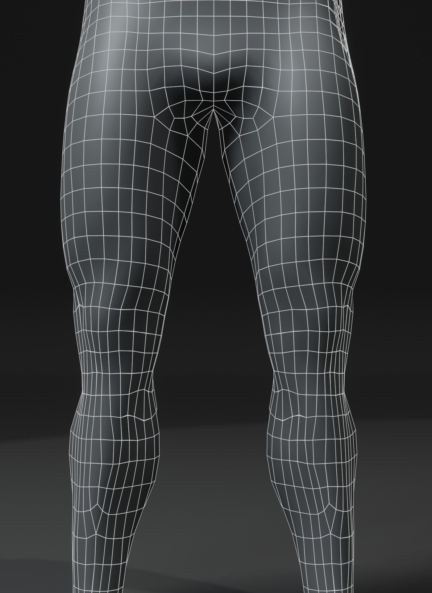 Male Body Base Mesh 3D Model 10k Polygons Low-poly 3D model_13