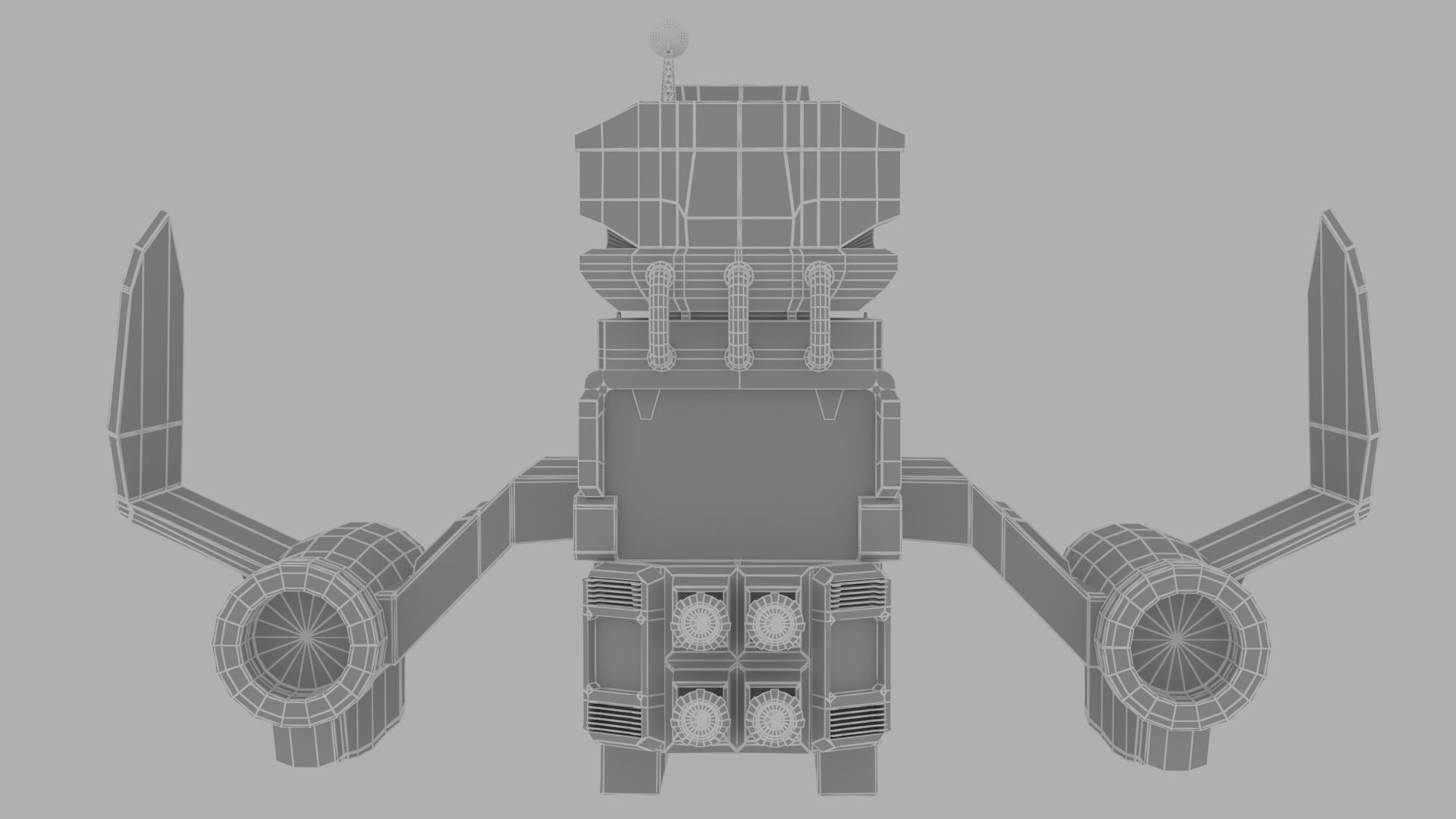 Sci-fi Cargoship 3D model_8