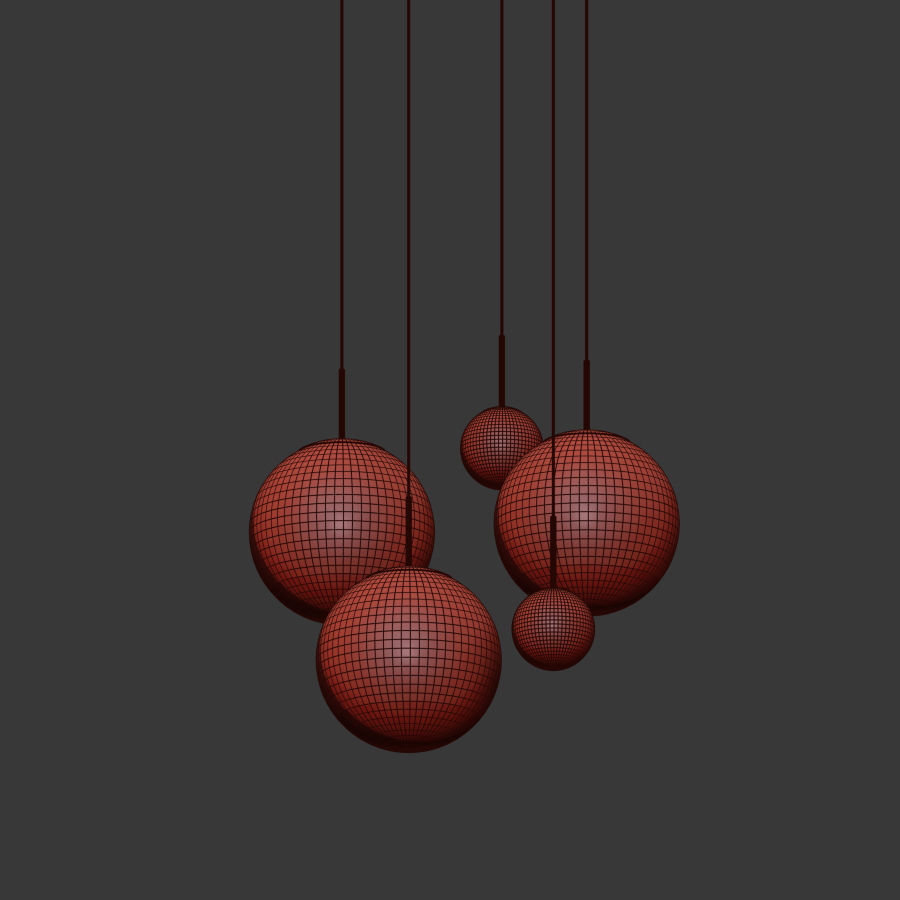 Tom Dixon Mirror Ball Pendant Light 3D model_4