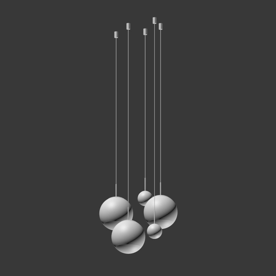 Tom Dixon Mirror Ball Pendant Light 3D model_2