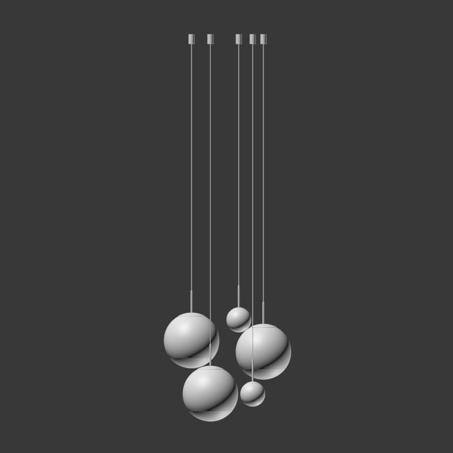 Tom Dixon Mirror Ball Pendant Light 3D model_1