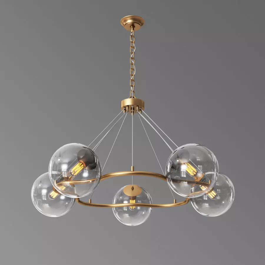 Surface To Air 5 Light Chandelier 3D model