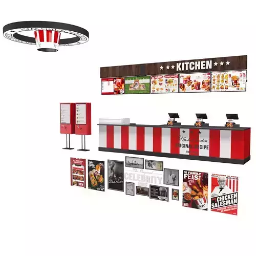 KFC equipment Low-poly 3D model
