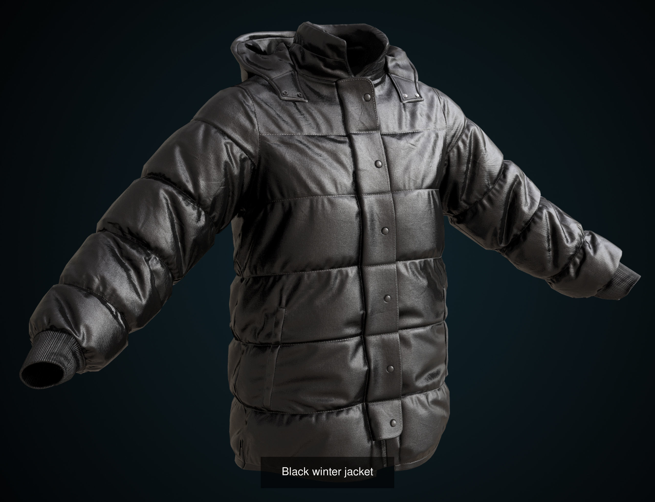 Winter jackets 3D Model Collection_1