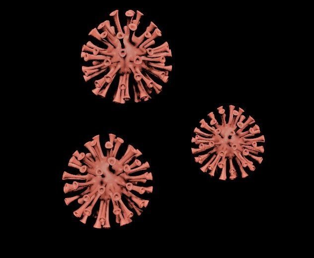 Animated virus 3D model_1