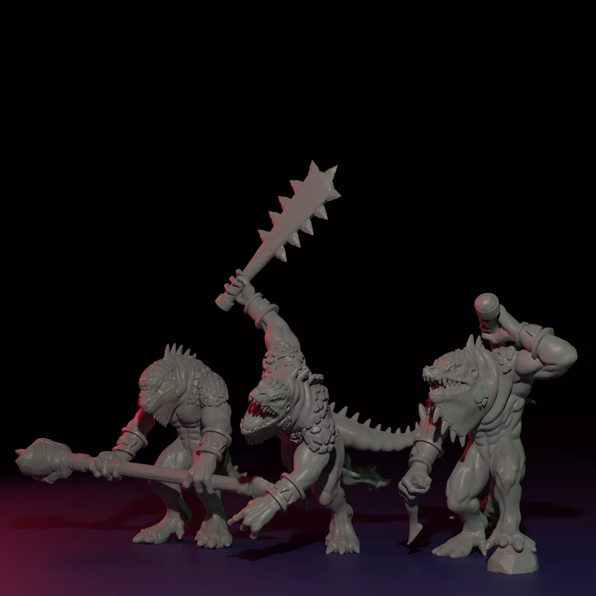 LIZARDS WARGAME FIGURE 3D print model