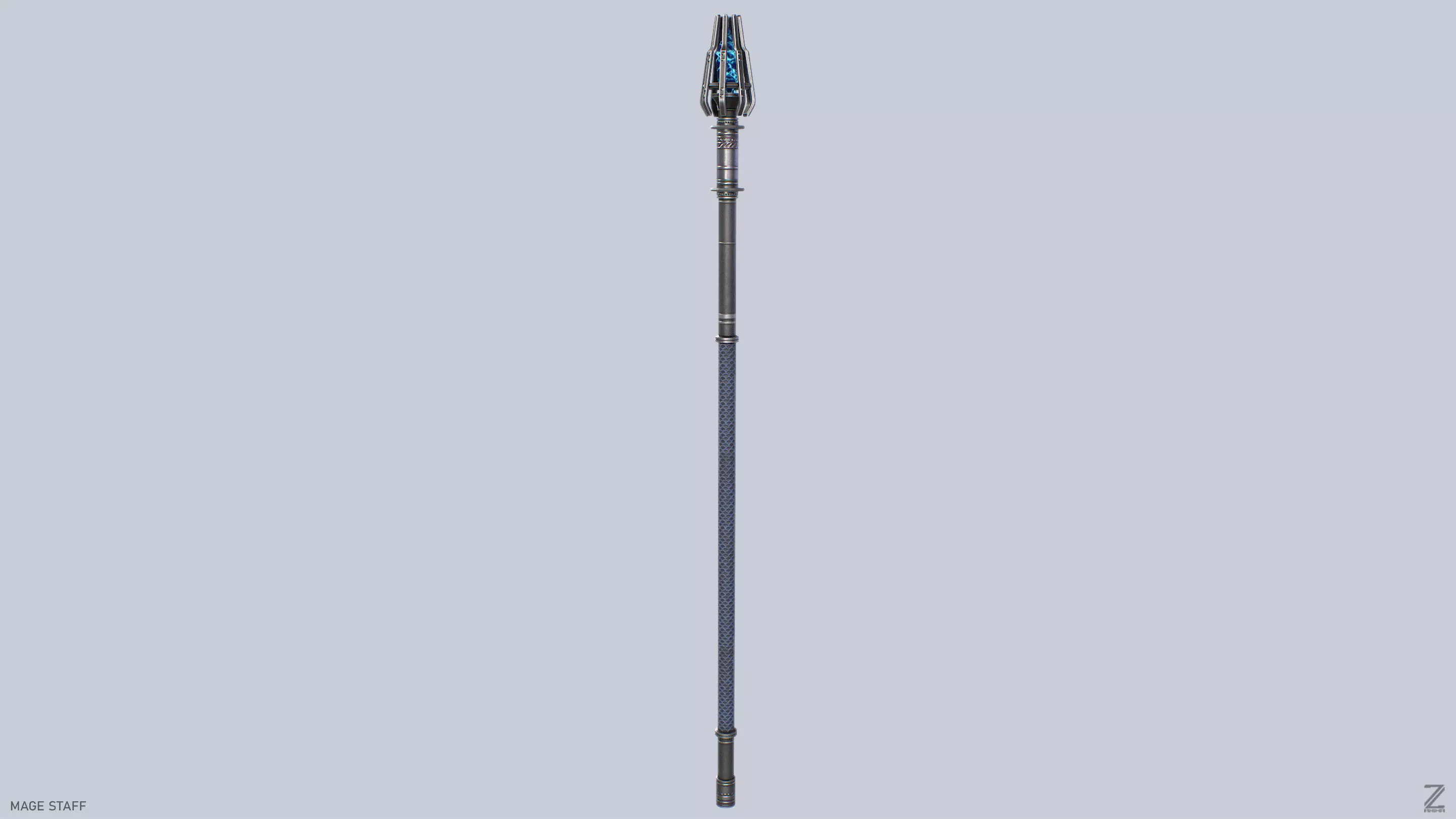 Mage staff  Low-poly 3D model_4