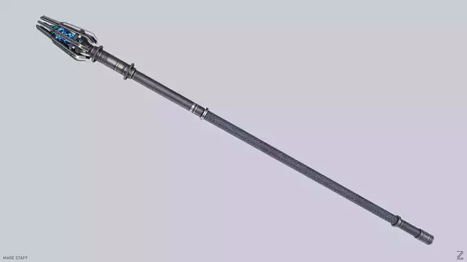 Mage staff  Low-poly 3D model Mage staff  Low-poly 3D model