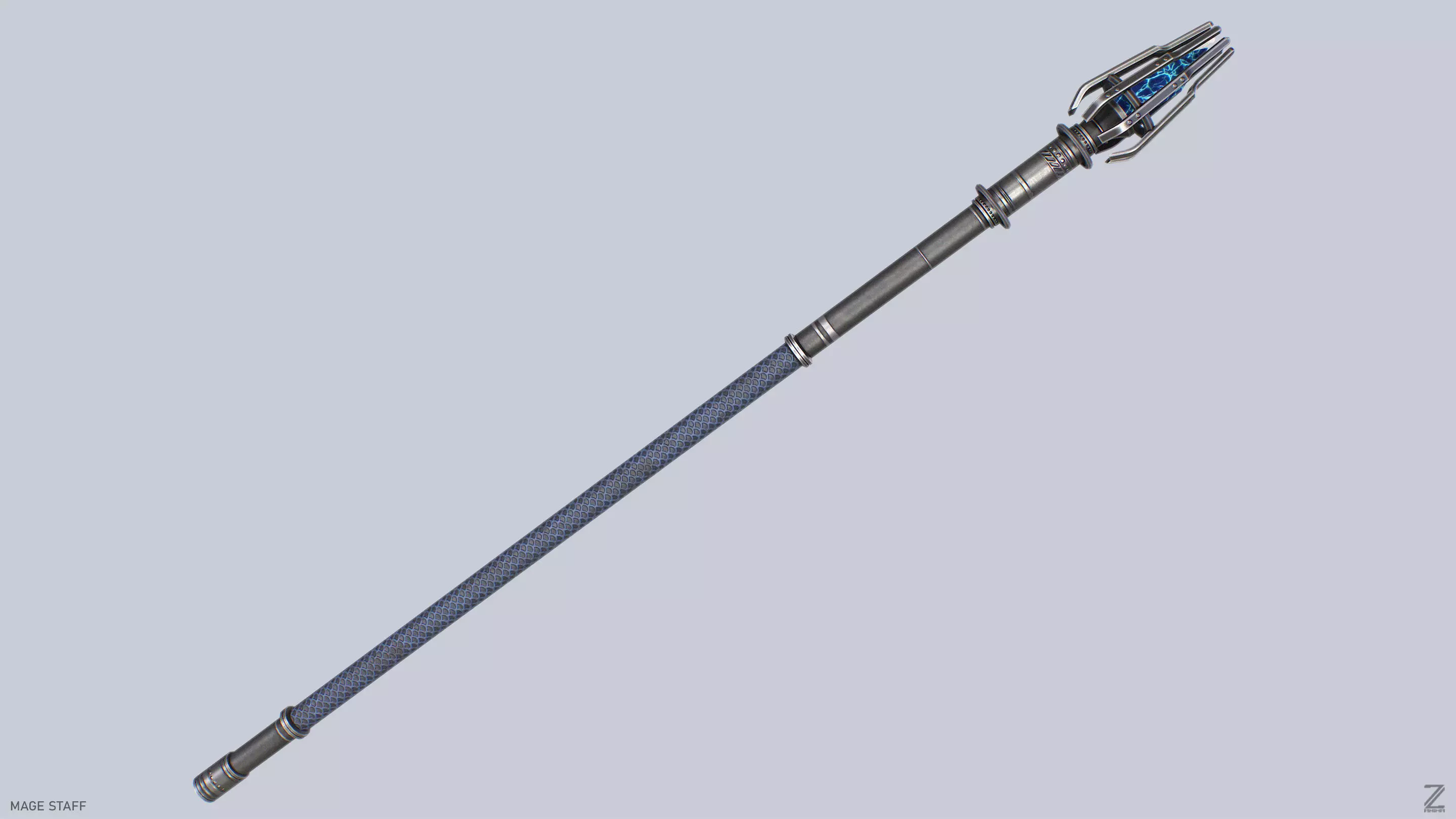 Mage staff  Low-poly 3D model_7