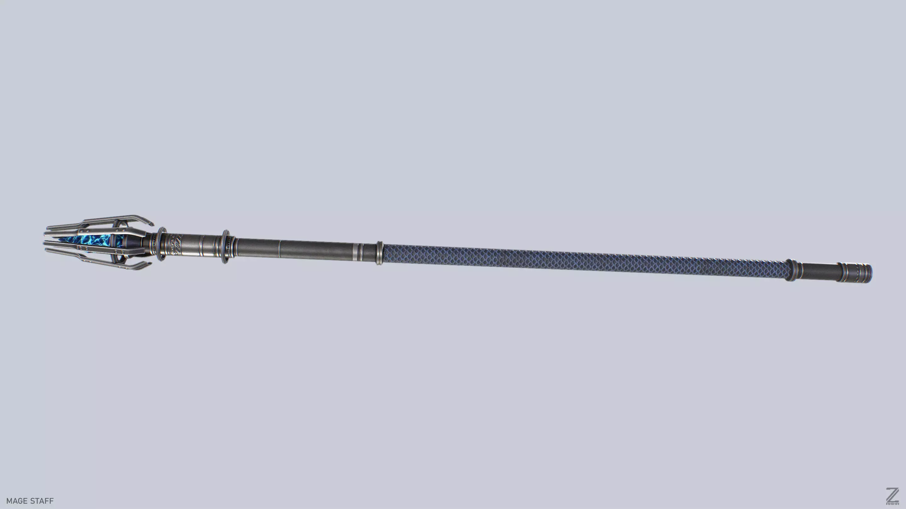 Mage staff  Low-poly 3D model_6