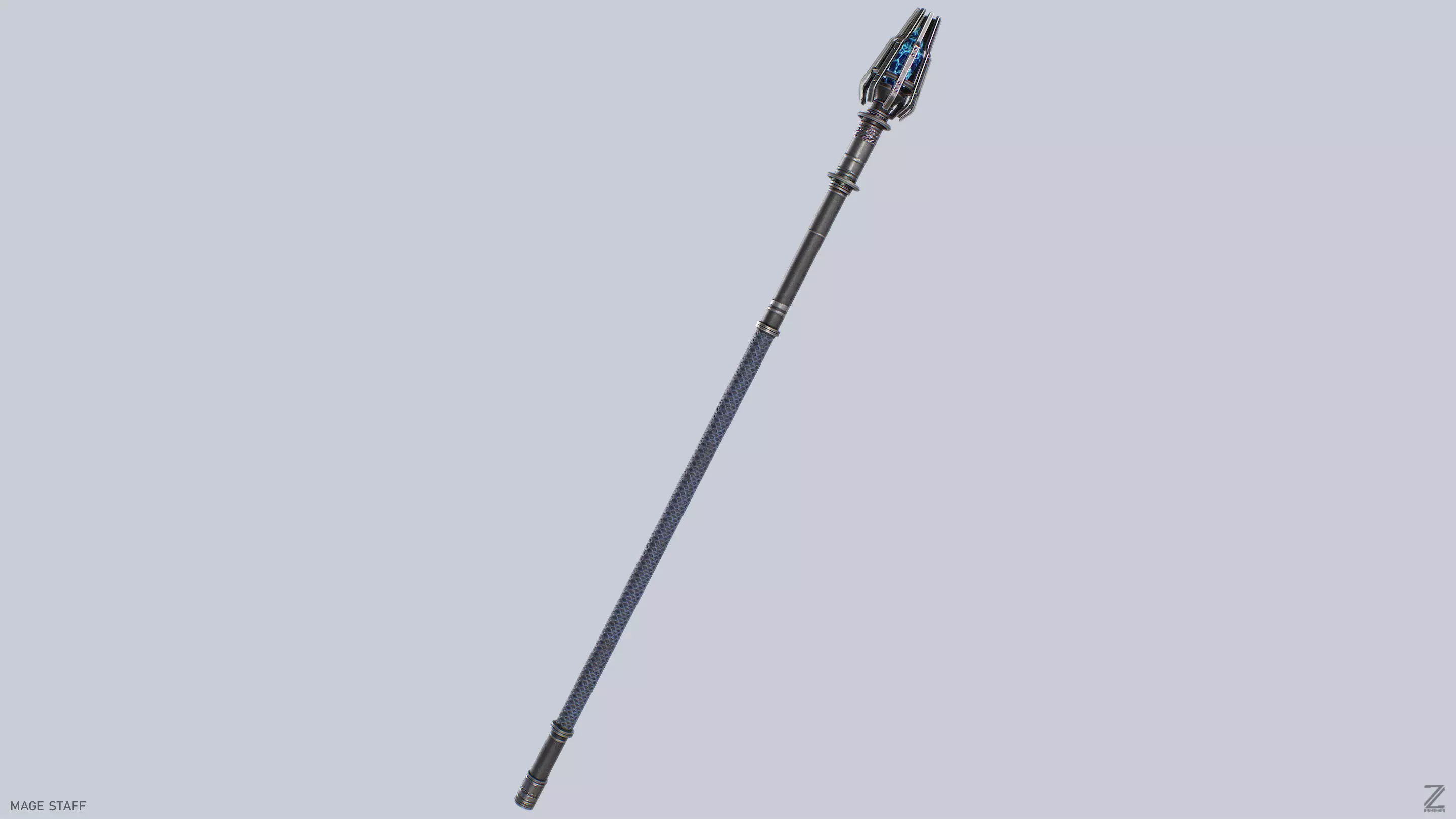 Mage staff  Low-poly 3D model_5