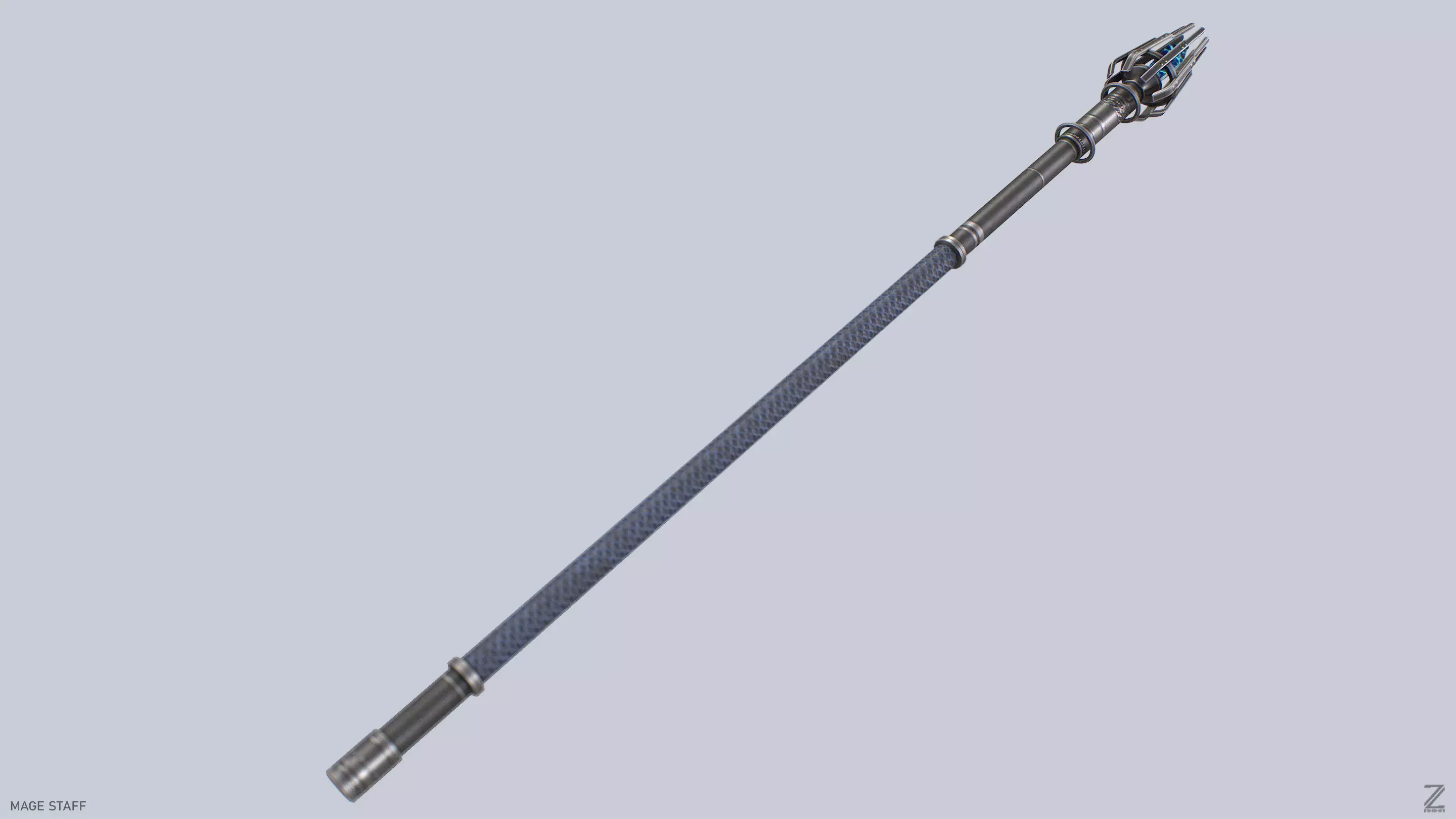 Mage staff  Low-poly 3D model_8