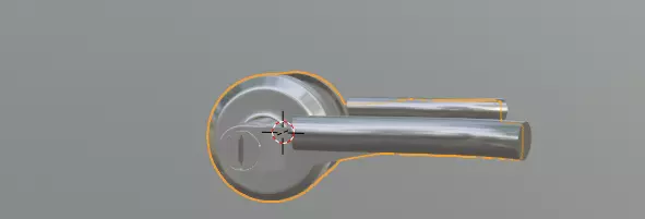Steel Door Handle Free 3D model