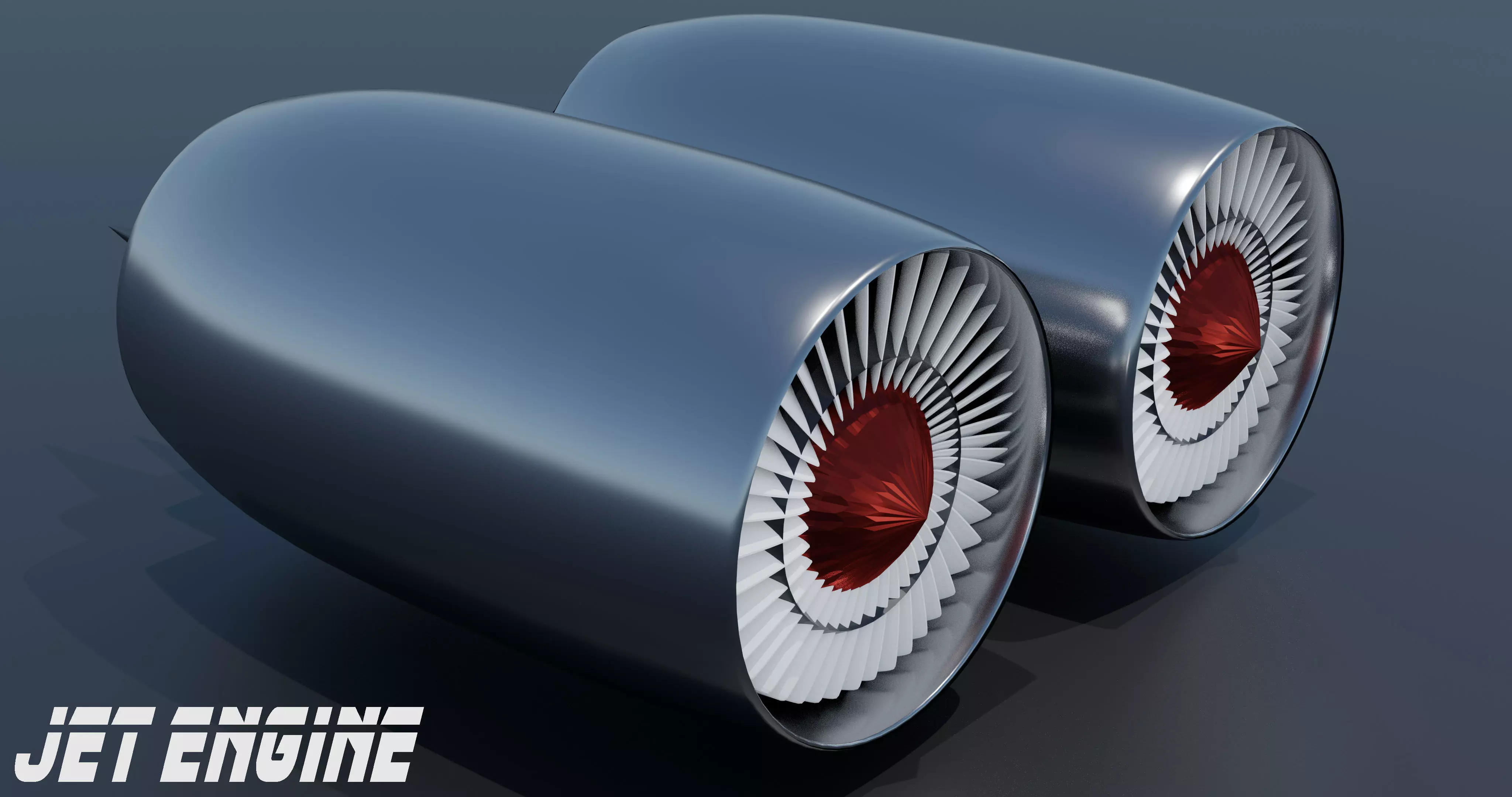 JET ENGINE - 3D MODEL Low-poly 3D model_0