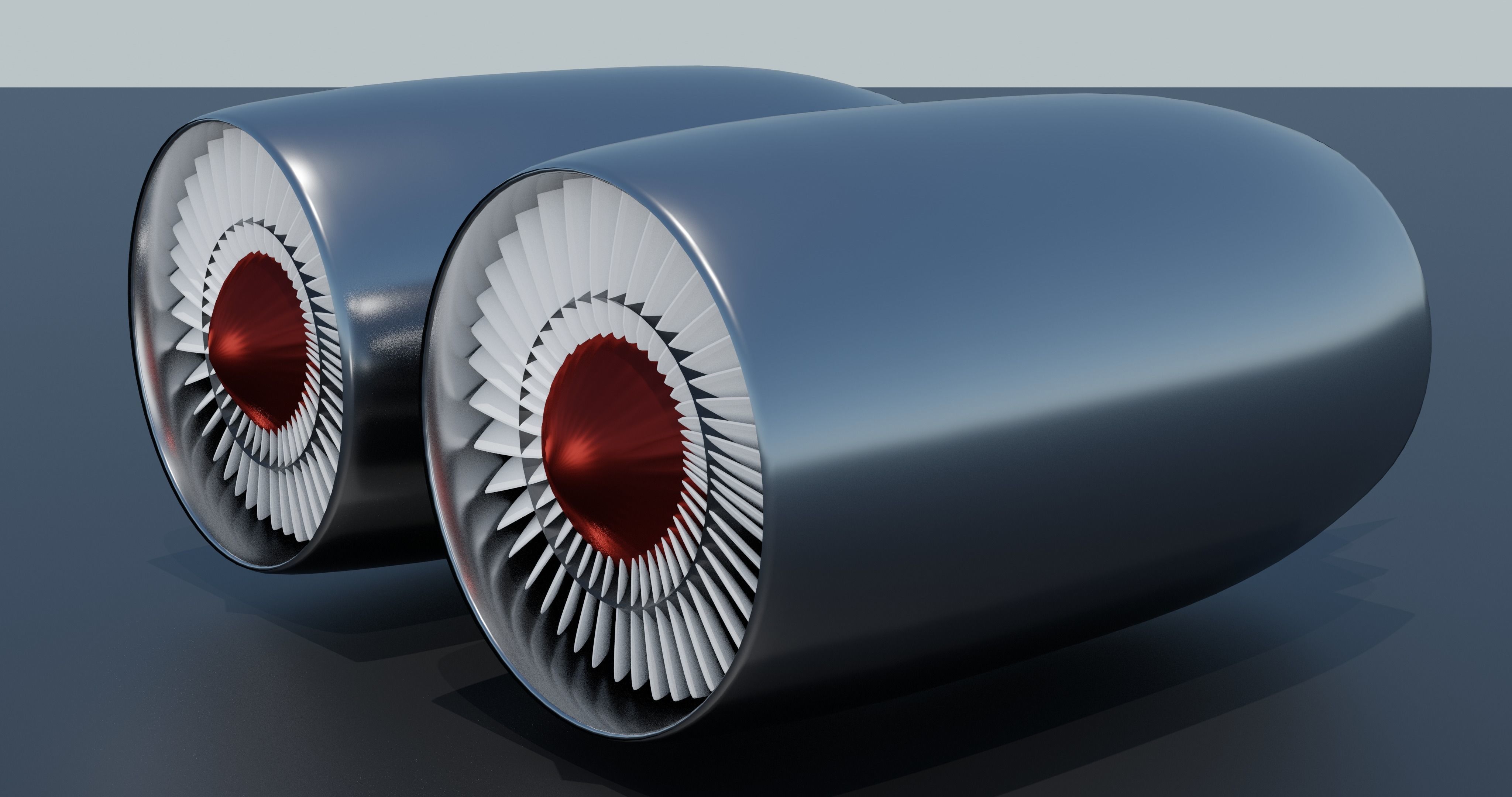 JET ENGINE - 3D MODEL Low-poly 3D model_1