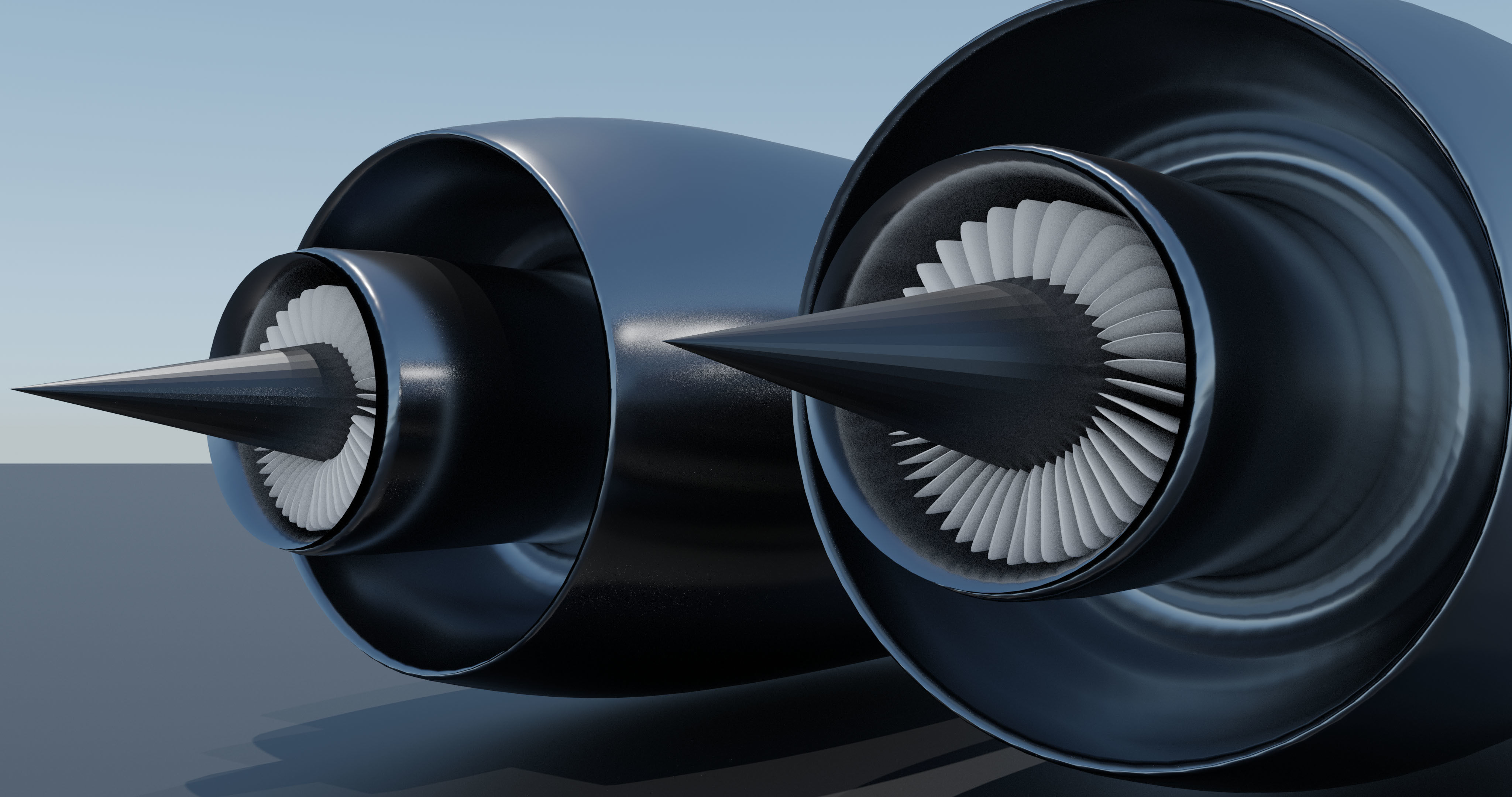 JET ENGINE - 3D MODEL Low-poly 3D model_2
