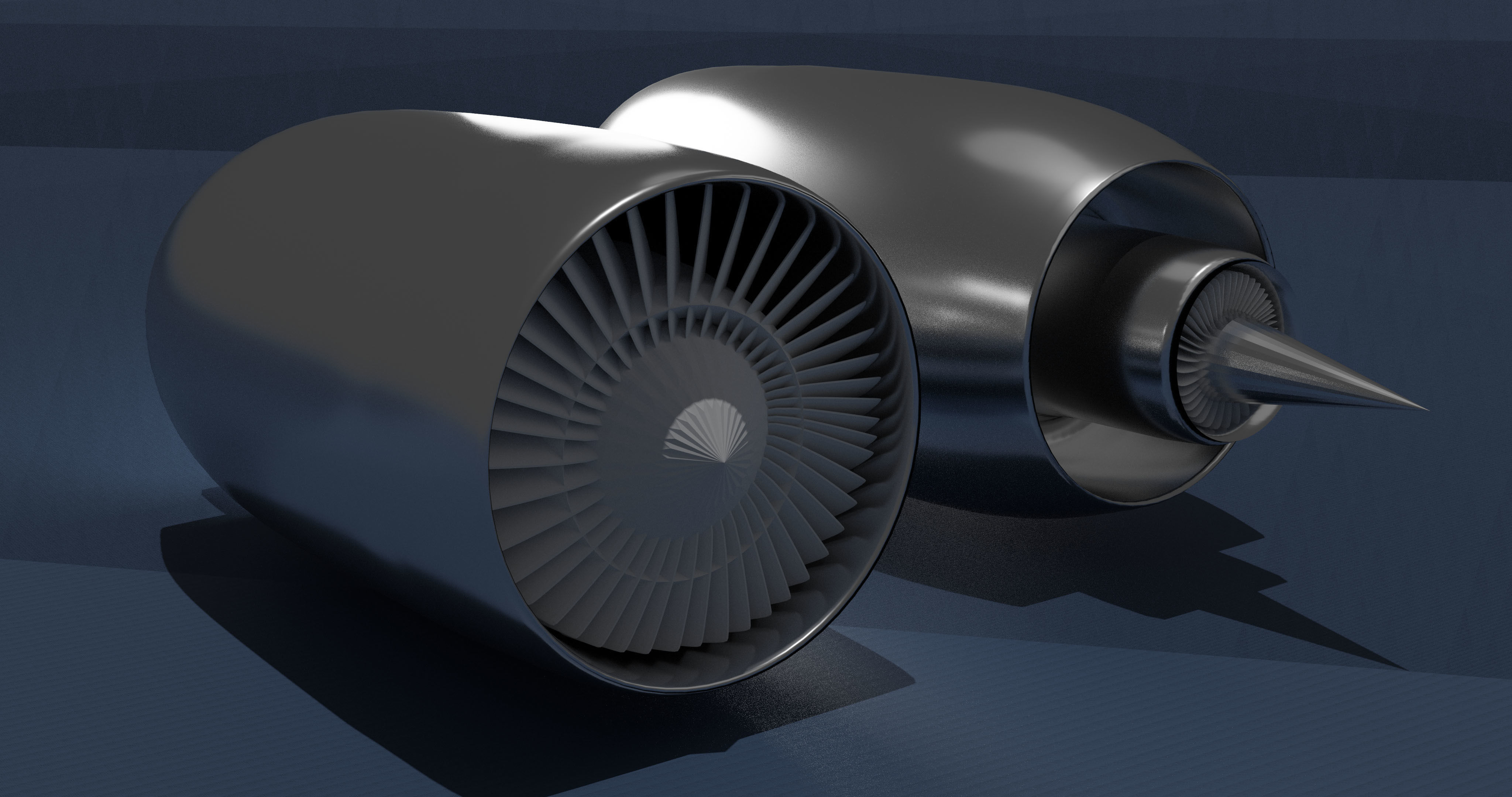 JET ENGINE - 3D MODEL Low-poly 3D model_4