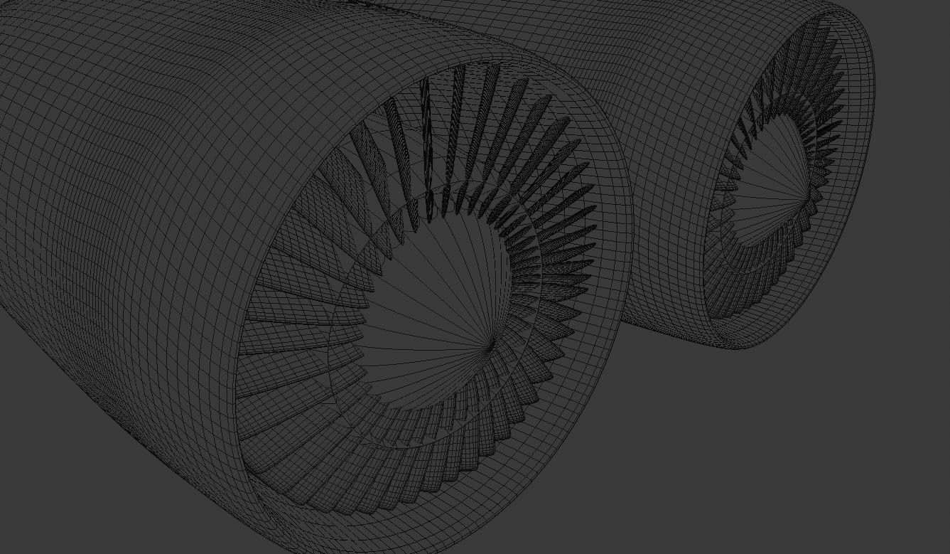 JET ENGINE - 3D MODEL Low-poly 3D model_8