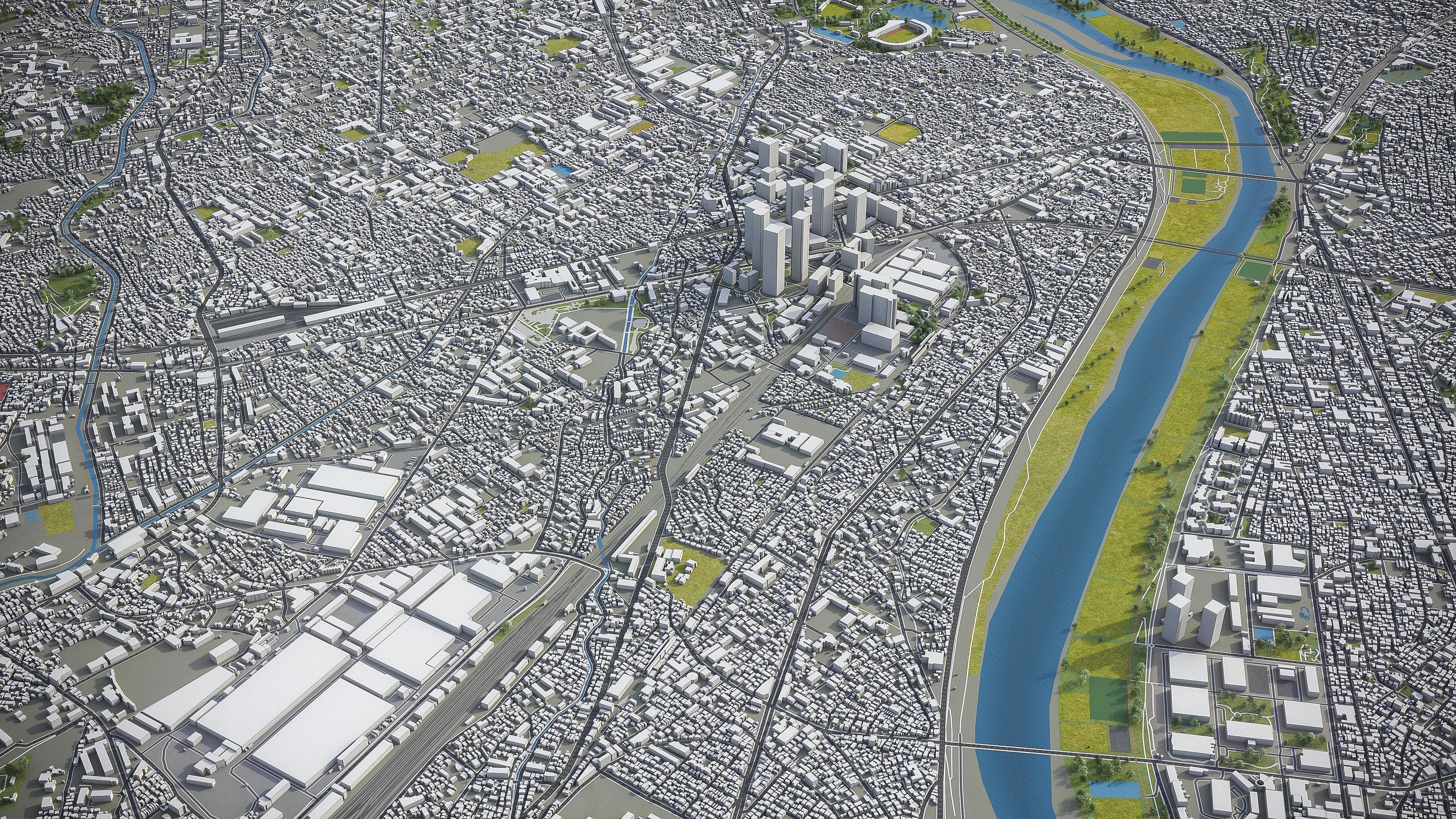 Kawasaki Low-poly 3D model_11