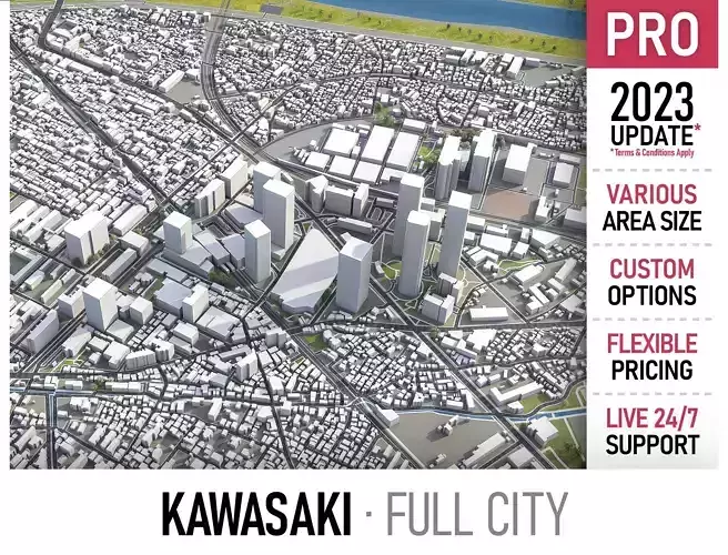 Kawasaki Low-poly 3D model