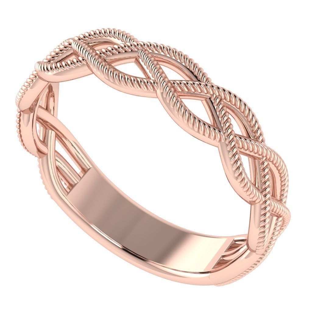 Braid ring 3D print model_4