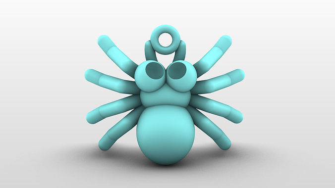 Charm pendant - adorable little spider 3D print model