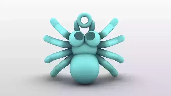 Charm pendant - adorable little spider 3D print model