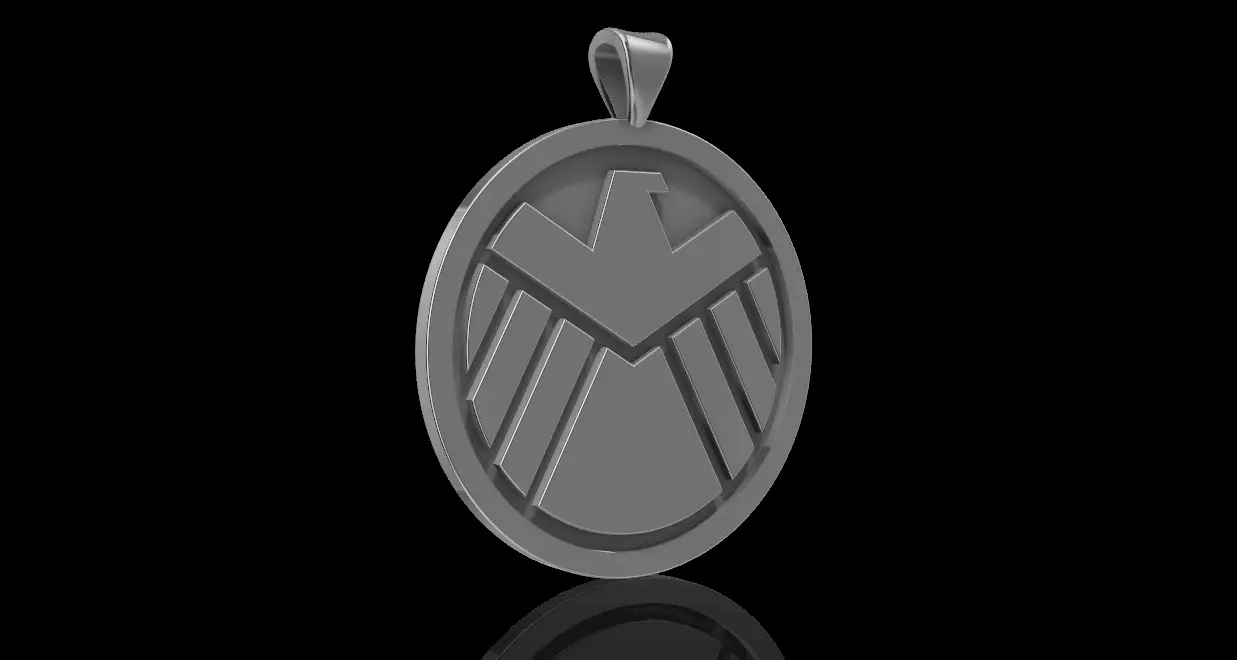SHIELD pendant stl marvel  3D print model_0