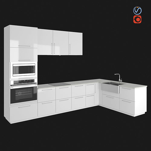 Modern kitchen RINGHULT AIRY 3D model
