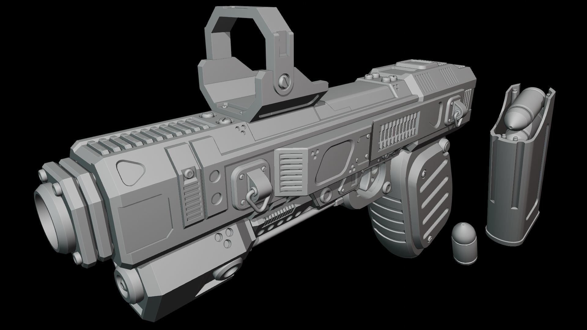 BLAKE Handgun 01 3D model_2