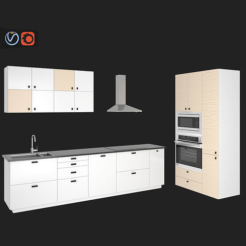 Modern kitchen ASKERSUND BRIGHT 3D model