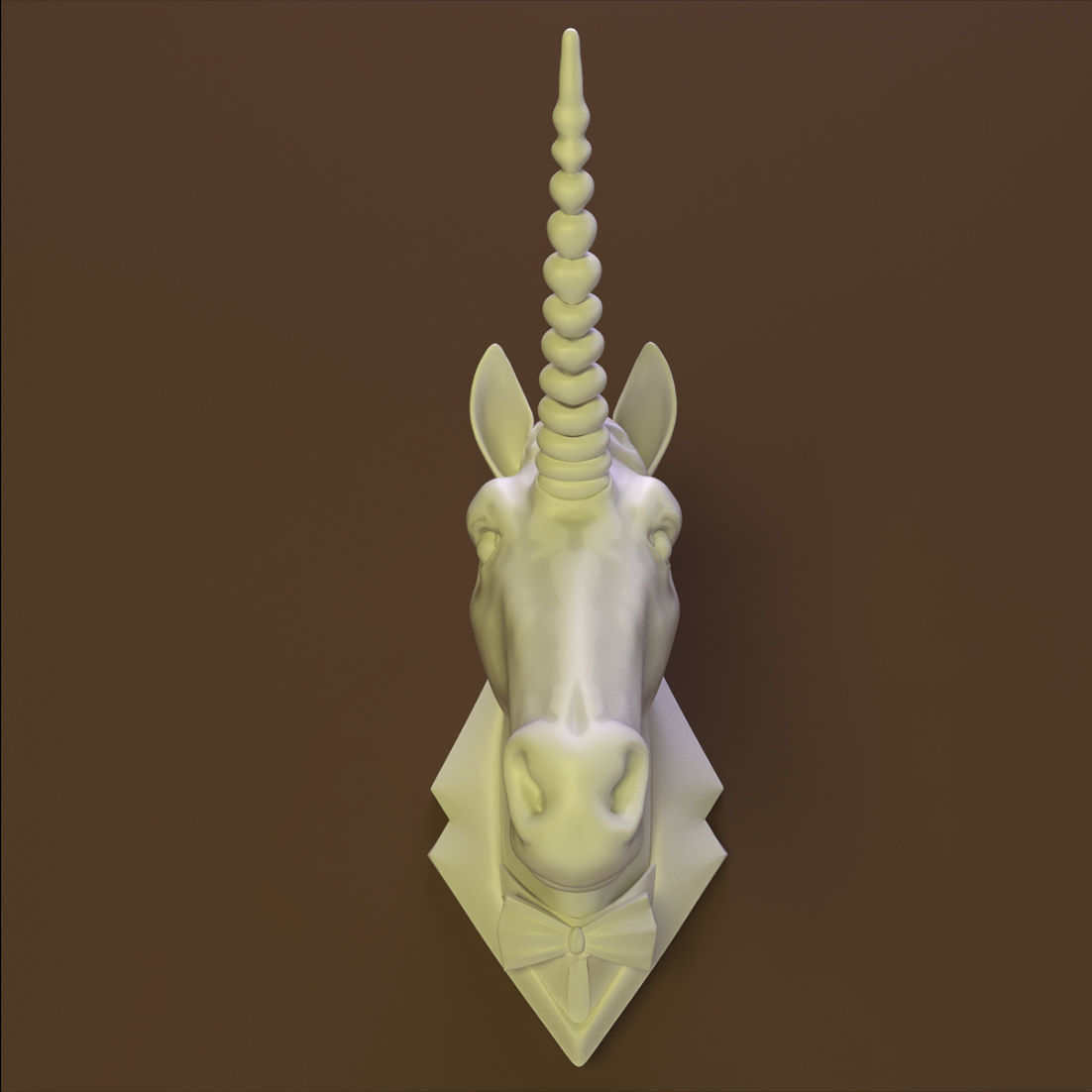 Unicorn head 3D model_2