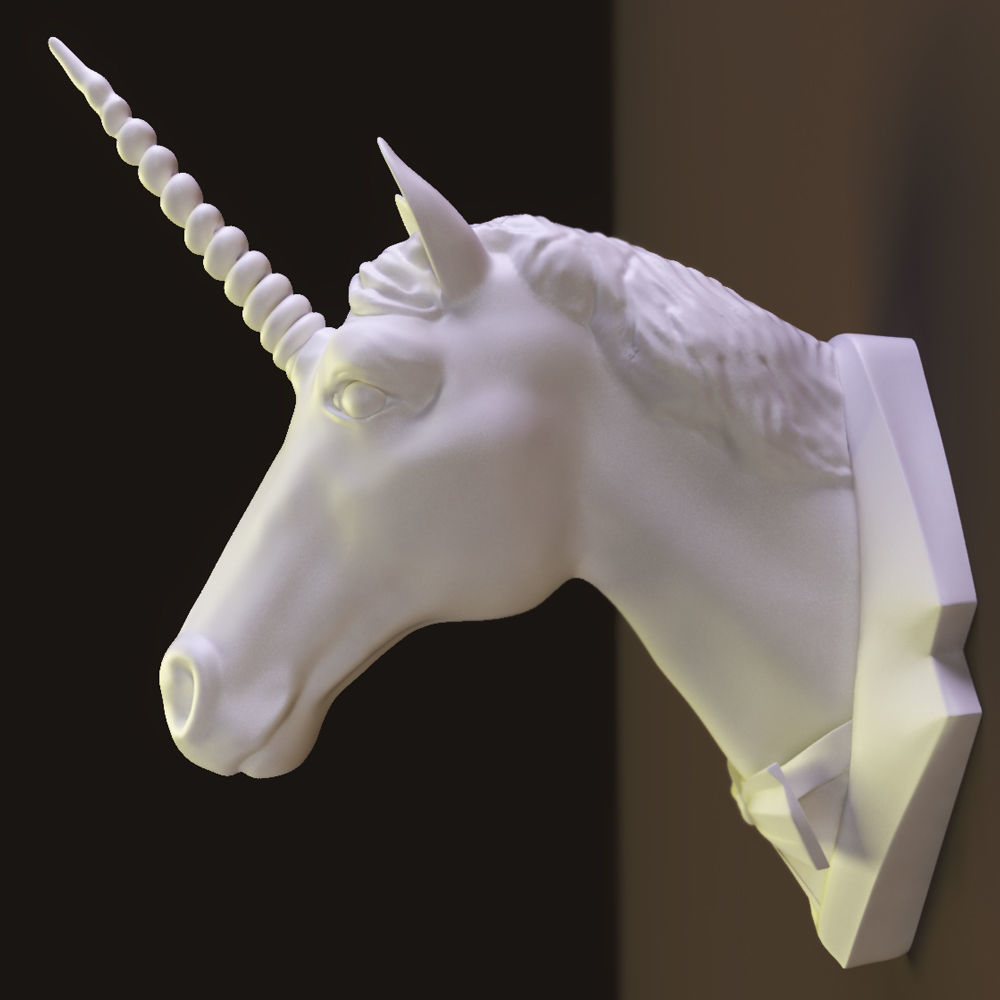 Unicorn head 3D model_1