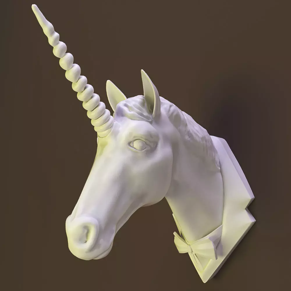 Unicorn head 3D model_0