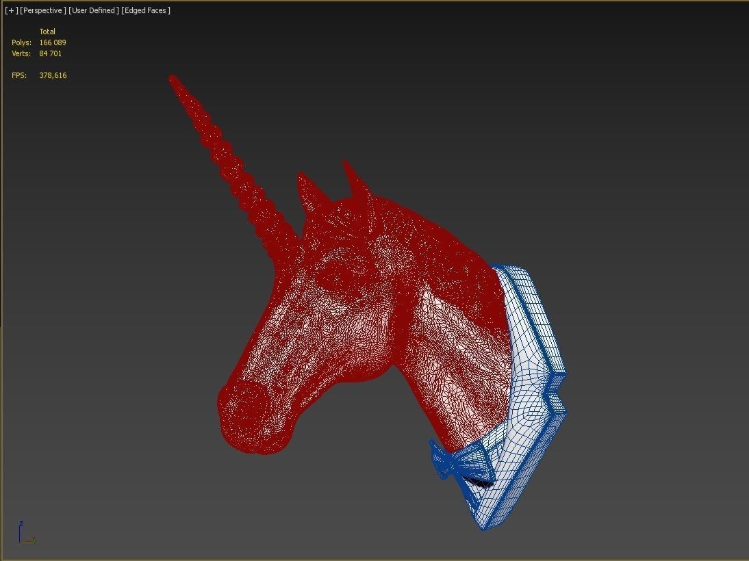 Unicorn head 3D model_4