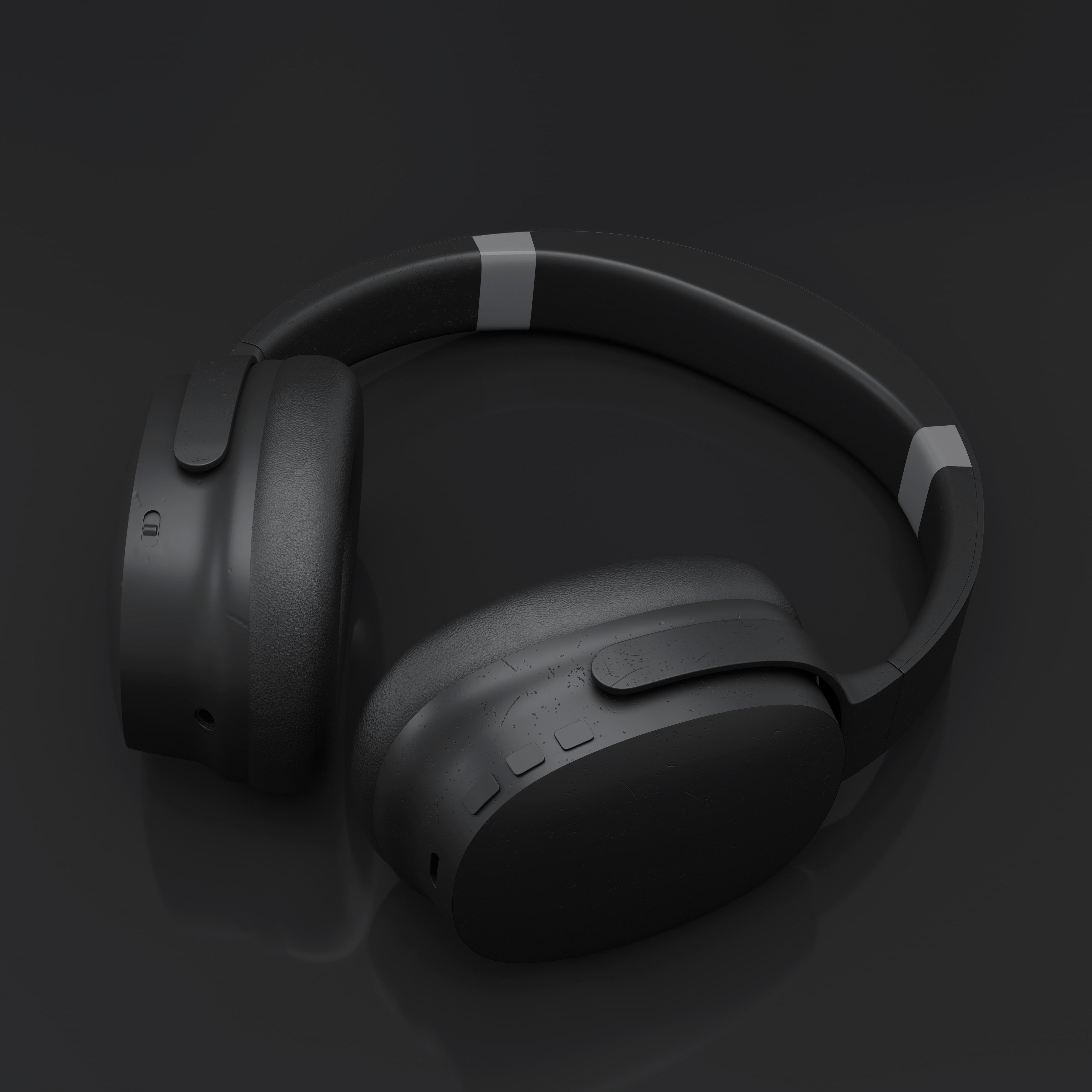 3D Headphones Design Low-poly 3D model - mpow H10 Low-poly 3D model_4