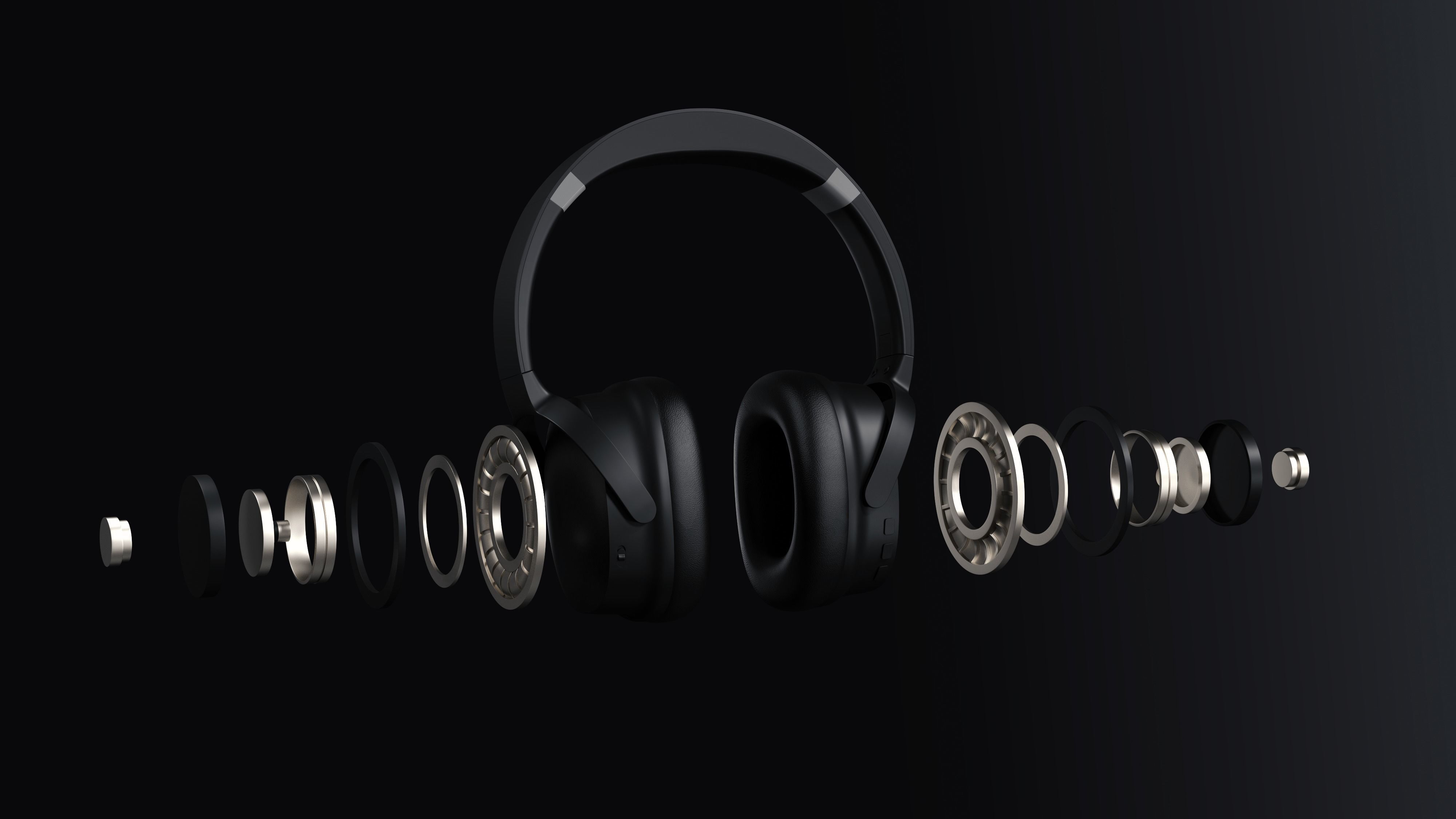 3D Headphones Design Low-poly 3D model - mpow H10 Low-poly 3D model_5