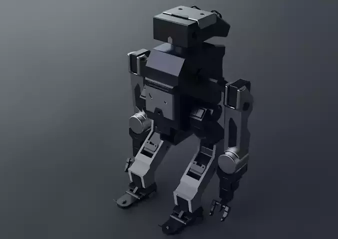 robotic mech scifi planet  3D model
