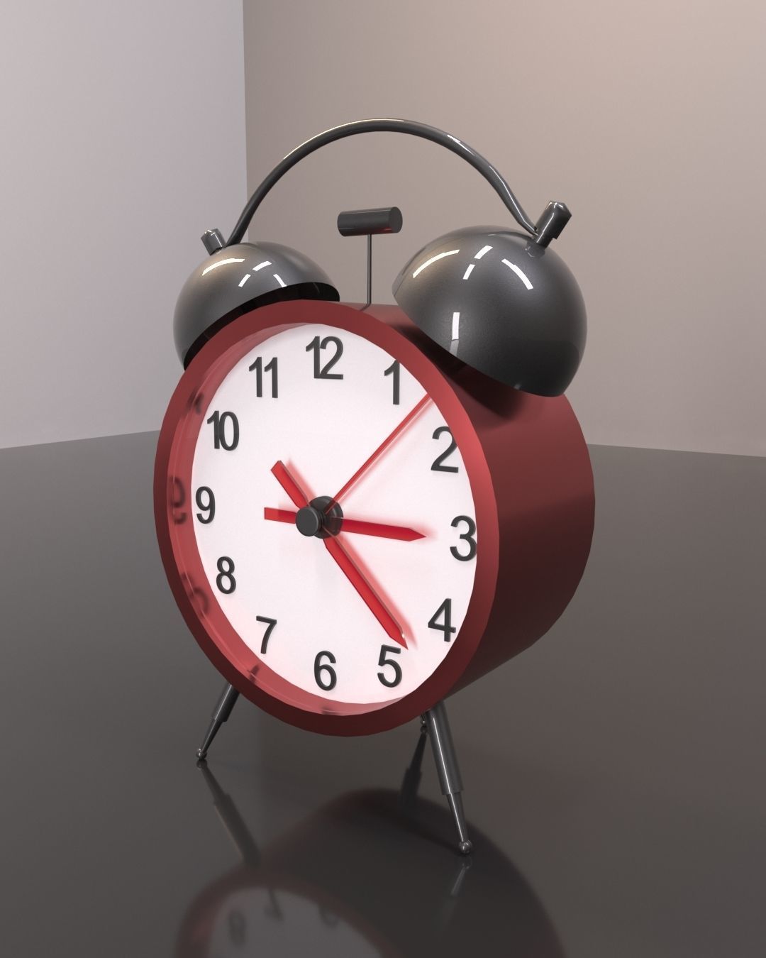 Decorative table clock 3D model_2