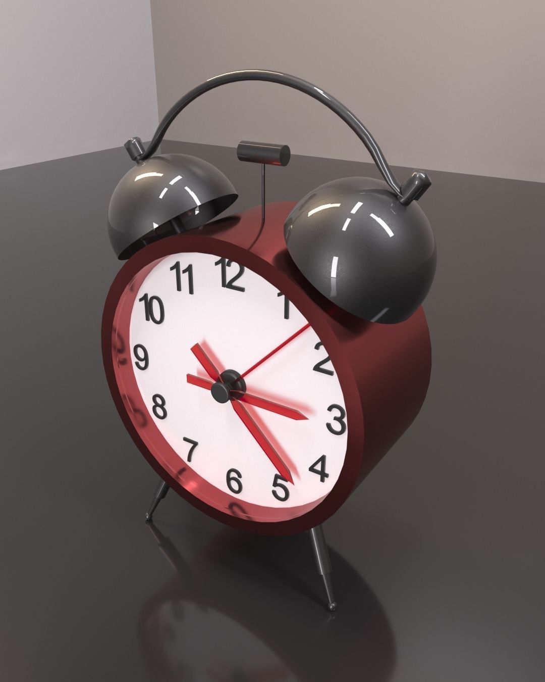 Decorative table clock 3D model_3