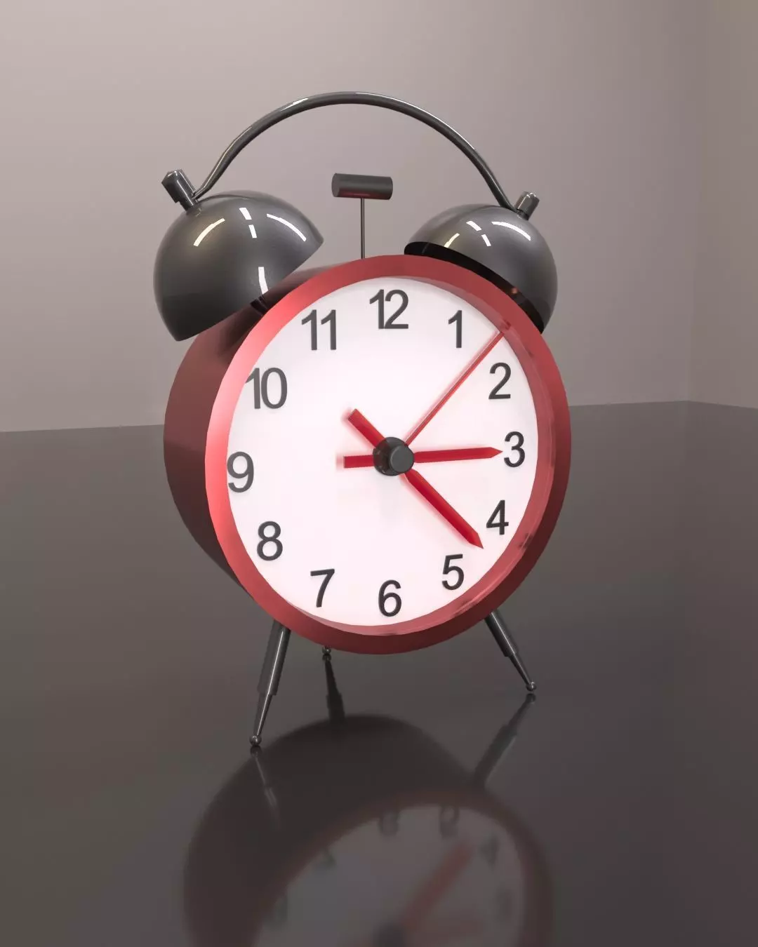 Decorative table clock 3D model_0