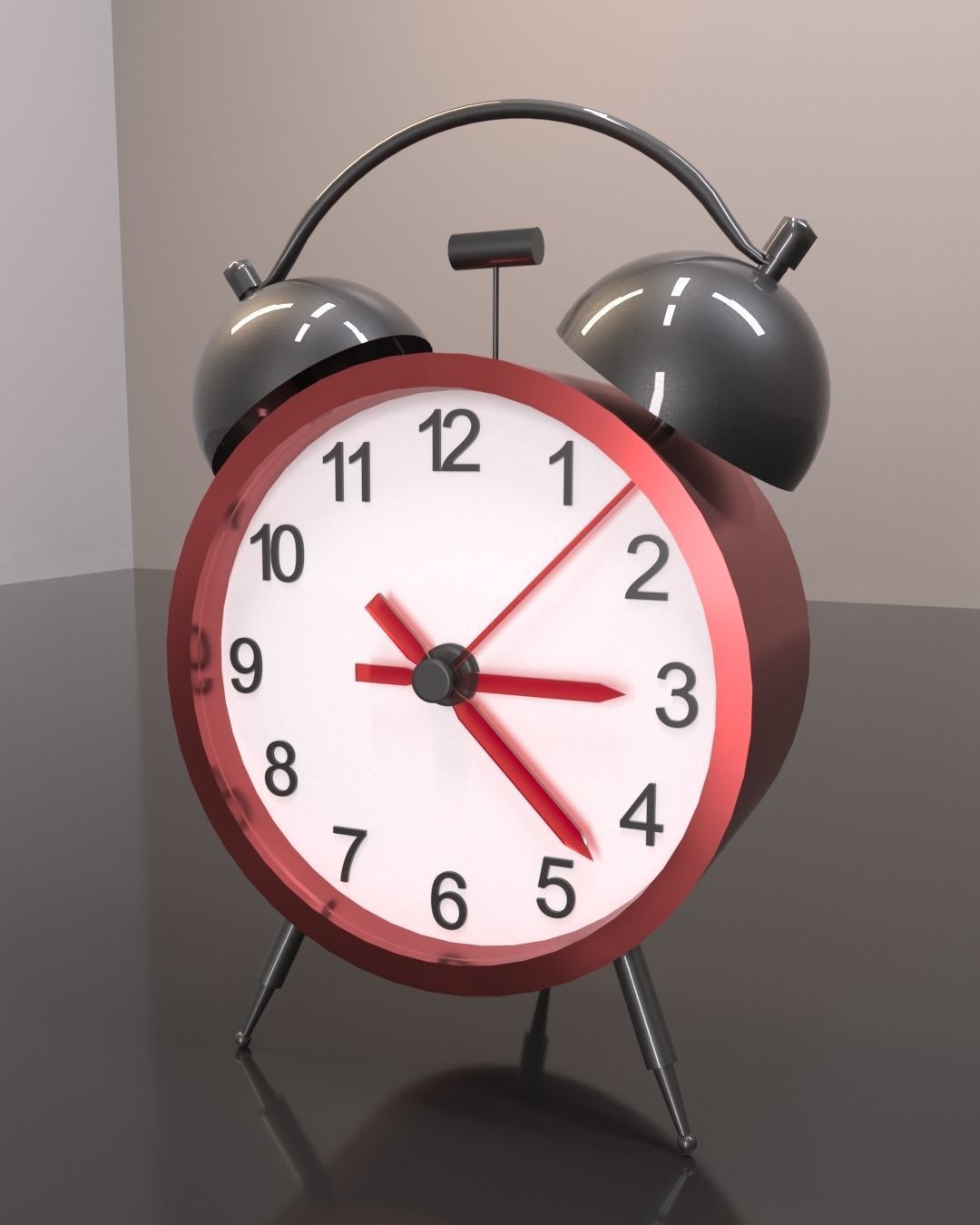 Decorative table clock 3D model_1