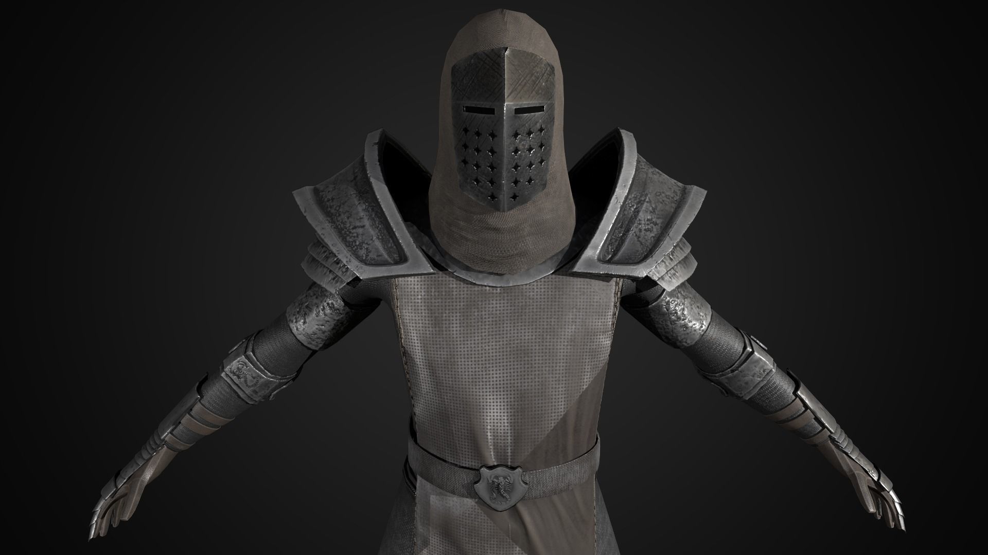 Desert knight Low-poly 3D model_10